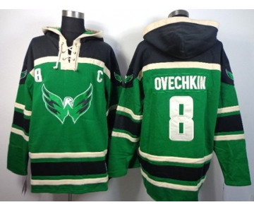 Old Time Hockey Washington Capitals #8 Alex Ovechkin Green Hoodie