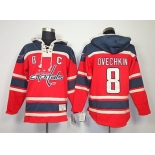 Old TimeHockey  Washington Capitals #8 Alex Ovechkin Red Hoodie