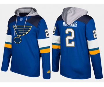 Adidas St. Louis Blues 2 Al Macinnis Retired Blue Name And Number Hoodie