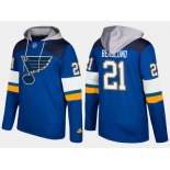 Adidas St. Louis Blues 21 Patrik Berglund Name And Number Blue Hoodie