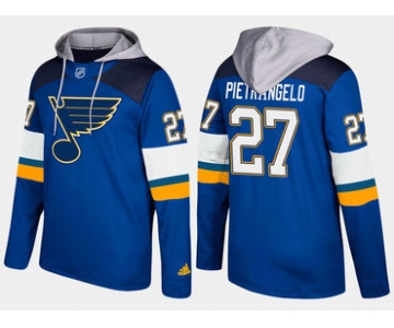 Adidas St. Louis Blues 27 Alex Pietrangelo Name And Number Blue Hoodie
