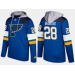 Adidas St. Louis Blues 28 Kyle Brodziak Name And Number Blue Hoodie