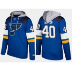 Adidas St. Louis Blues 40 Carter Hutton Name And Number Blue Hoodie