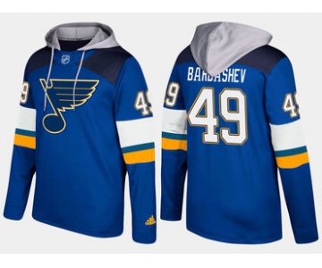 Adidas St. Louis Blues 49 Ivan Barbashev Name And Number Blue Hoodie