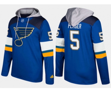 Adidas St. Louis Blues 5 Bob Plager Retired Blue Name And Number Hoodie