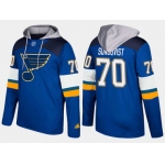 Adidas St. Louis Blues 70 Oskar Sundqvist Name And Number Blue Hoodie