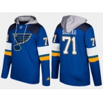Adidas St. Louis Blues 71 Vladimir Sobotka Name And Number Blue Hoodie