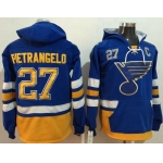 Blues #27 Alex Pietrangelo Light Blue Name & Number Pullover NHL Hoodie
