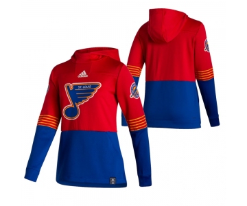 St. Louis Blues Blank Adidas Reverse Retro Pullover Hoodie Red