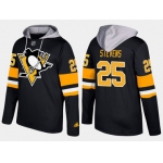 Adidas Pittsburgh Penguins 25 Kevin Stevens Retired Black Name And Number Hoodie