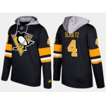 Adidas Pittsburgh Penguins 4 Justin Schultz Name And Number Black Hoodie