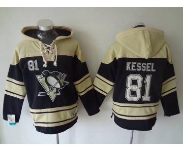 Men's Pittsburgh Penguins #81 Phil Kessel Old Time Hockey Black Hoodie