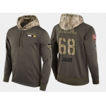 Nike Pittsburgh Penguins 68 Jaromir Jagr Retired Olive Salute To Service Pullover Hoodie