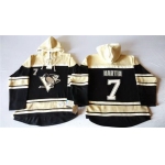 Old Time Hockey Pittsburgh Penguins #7 Paul Martin Black Hoodie