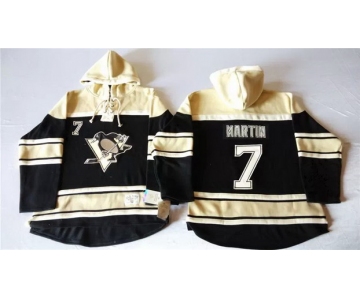 Old Time Hockey Pittsburgh Penguins #7 Paul Martin Black Hoodie