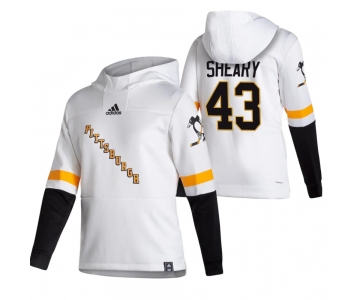 Pittsburgh Penguins #43 Conor Sheary Adidas Reverse Retro Pullover Hoodie White