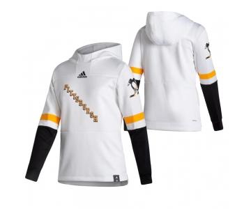 Pittsburgh Penguins Blank Adidas Reverse Retro Pullover Hoodie White