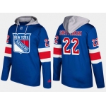 Adidas New York Rangers 22 Kevin Shattenkirk Name And Number Blue Hoodie