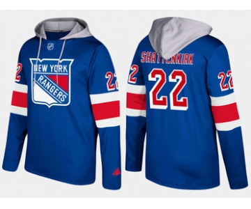 Adidas New York Rangers 22 Kevin Shattenkirk Name And Number Blue Hoodie