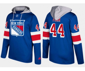 Adidas New York Rangers 44 Neal Pionk Name And Number Blue Hoodie