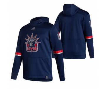 New York Rangers Blank Adidas Reverse Retro Pullover Hoodie Navy