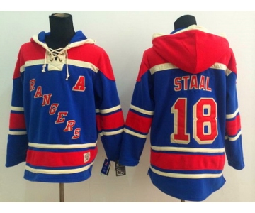 Old Time Hockey New York Rangers #18 Marc Staal Light Blue Hoodie