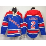 Old Time Hockey New York Rangers #2 Brian Leetch Light Blue Hoodie