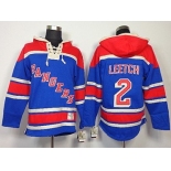 Old Time Hockey New York Rangers #2 Brian Leetch Light Blue Hoodie