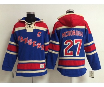 Old Time Hockey New York Rangers #27 Ryan McDonagh Light Blue Hoodie