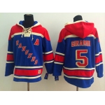 Old Time Hockey New York Rangers #5 Dan Girardi Light Blue Hoodie