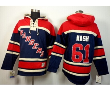 Old Time Hockey New York Rangers #61 Rick Nash Navy Blue Hoodie