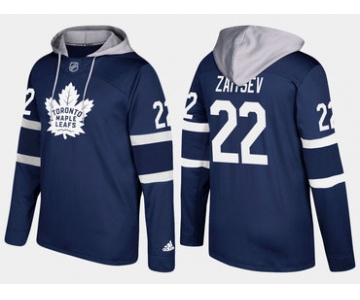 Adidas Toronto Maple Leafs 22 Nikita Zaitsev Name And Number Royal Hoodie