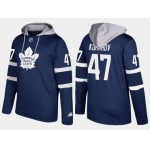 Adidas Toronto Maple Leafs 47 Leo Komarov Name And Number Royal Hoodie