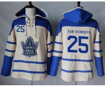 Maple Leafs #25 James Van Riemsdyk Cream Sawyer Hooded Sweatshirt Stitched NHL Jersey
