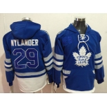 Maple Leafs 29 William Nylander Blue All Stitched Hooded Sweatshirt