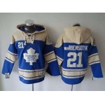 Men's Toronto Maple Leafs #21 James Van Riemsdyk Old Time Hockey Light Blue Hoodie