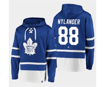 Men's Toronto Maple Leafs #88 William Nylander Blue All Stitched Sweatshirt Hoodie