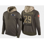 Nike Toronto Maple Leafs 29 William Nylander Olive Salute To Service Pullover Hoodie