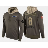 Nike Toronto Maple Leafs 8 Connor Carrick Olive Salute To Service Pullover Hoodie