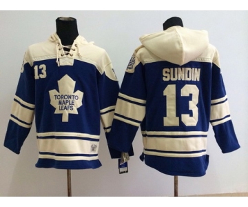 Old Time Hockey Toronto Maple Leafs #13 Mats Sundin Navy Blue Hoodie