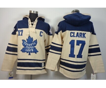 Old Time Hockey Toronto Maple Leafs #17 Wendel Clark Cream Hoodie