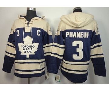 Old Time Hockey Toronto Maple Leafs #3 Dion Phaneuf Navy Blue Hoodie