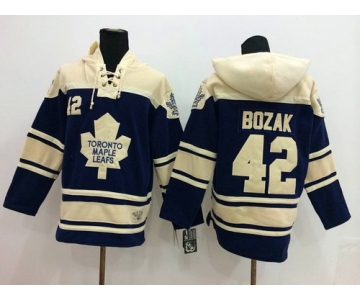 Old Time Hockey Toronto Maple Leafs #42 Tyler Bozak Navy Blue Hoodie