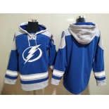Men's Tampa Bay Lightning Royal Blue Blank Hoodie