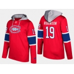 Adidas Montreal Canadiens 19 Larry Robinson Retired Red Name And Number Hoodie