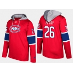 Adidas Montreal Canadiens 26 Jeff Petry Name And Number Red Hoodie