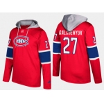 Adidas Montreal Canadiens 27 Alex Galchenyuk Name And Number Red Hoodie