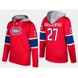 Adidas Montreal Canadiens 27 Alex Galchenyuk Name And Number Red Hoodie