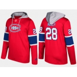 Adidas Montreal Canadiens 28 Mike Reilly Name And Number Red Hoodie