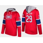 Adidas Montreal Canadiens 29 Ken Dryden Retired Red Name And Number Hoodie